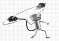 Chibi-Robo twirls his Chibi-Plug around