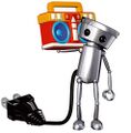 Chibi-Robo using the Boom Box