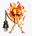 Chibi on fire